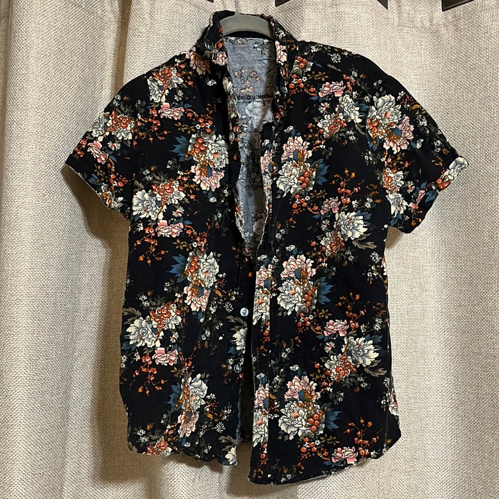 SHEIN floral button down